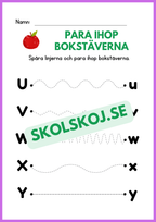 Para ihop bokstäverna - Versaler gemener