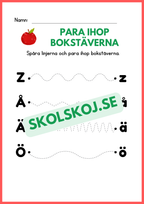 Para ihop bokstäverna - Versaler gemener