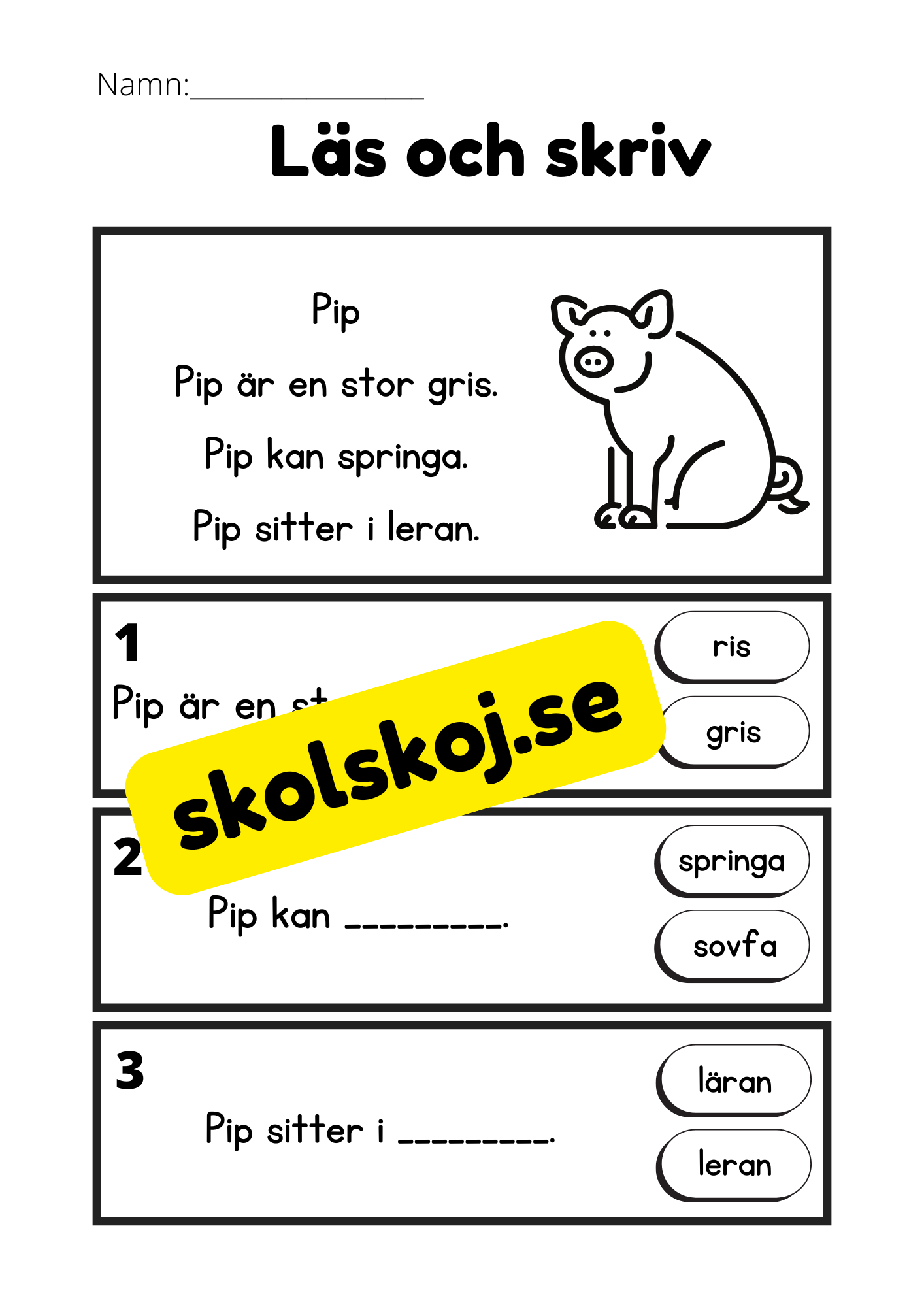 Läs och skriv - Läsförståelse