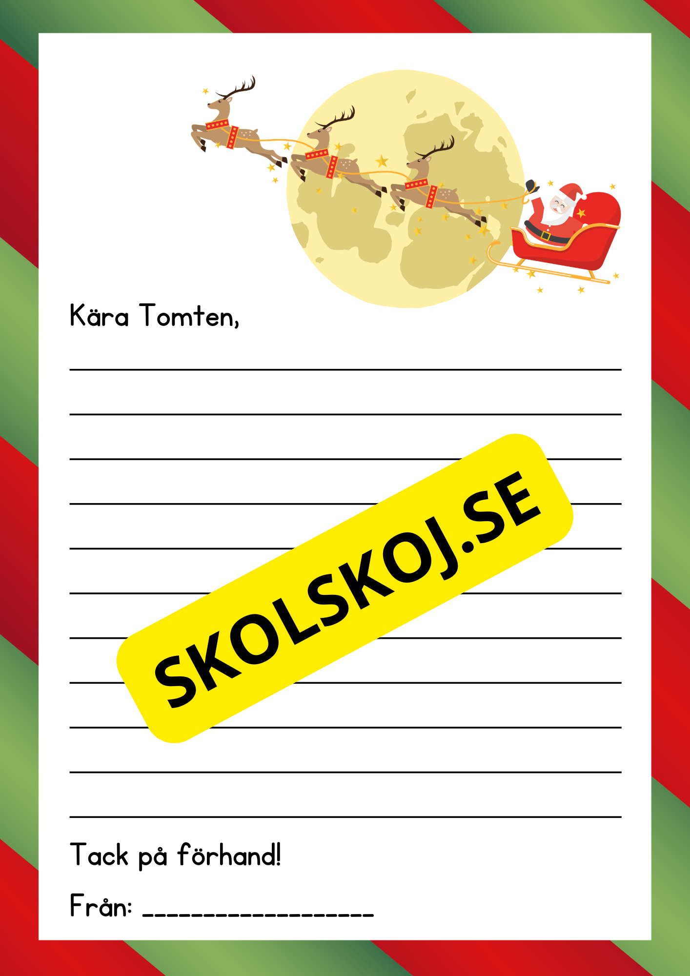 Juldiplom & brev till Tomten