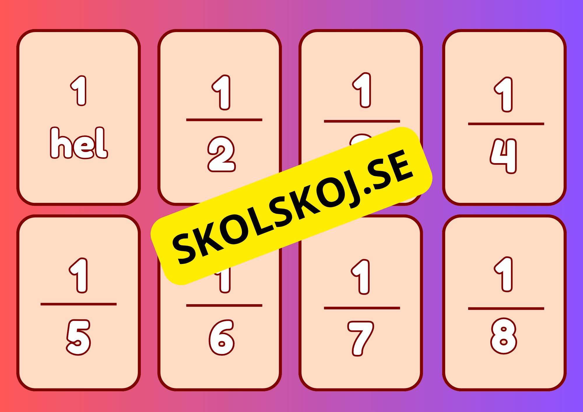 Lär dig bråk med pizzabitar – ett roligt matchningsspel