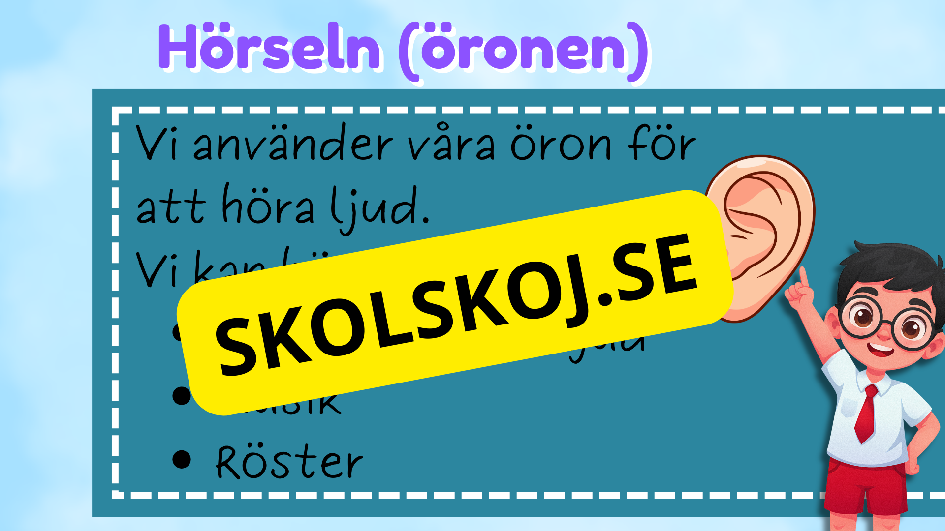 Upptäck våra fem sinnen - Årskurs 1 - 3