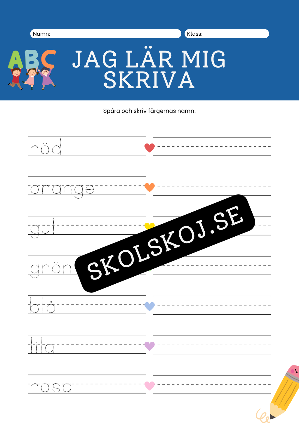 Jag lär mig skriva - ABC