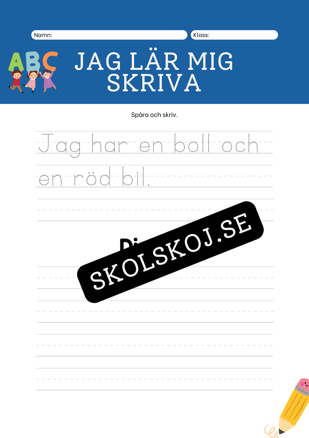 Jag lär mig skriva - ABC
