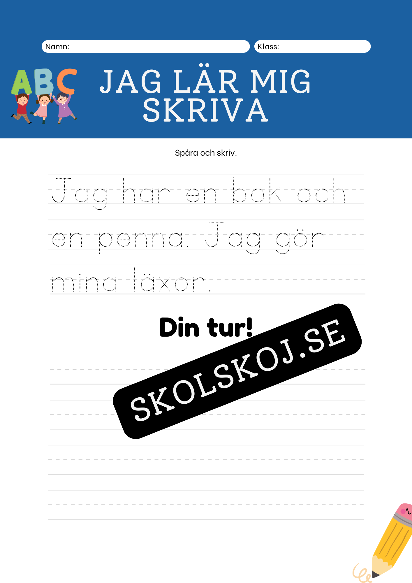 Jag lär mig skriva - ABC