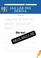 Jag lär mig skriva - ABC