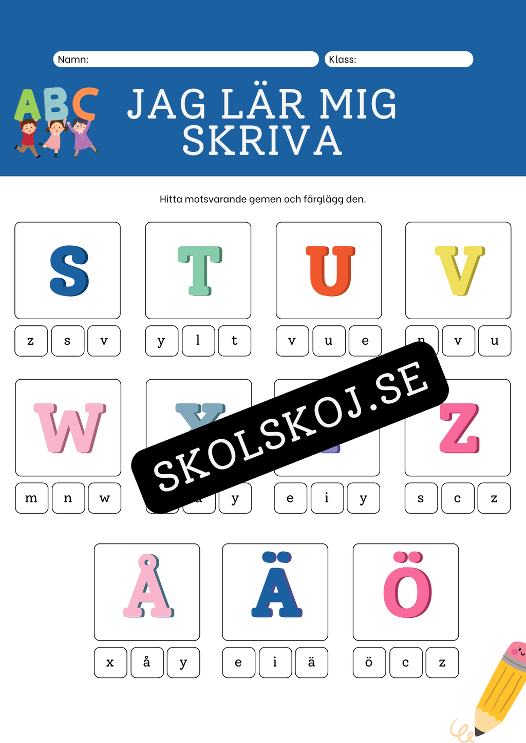 Jag lär mig skriva - ABC