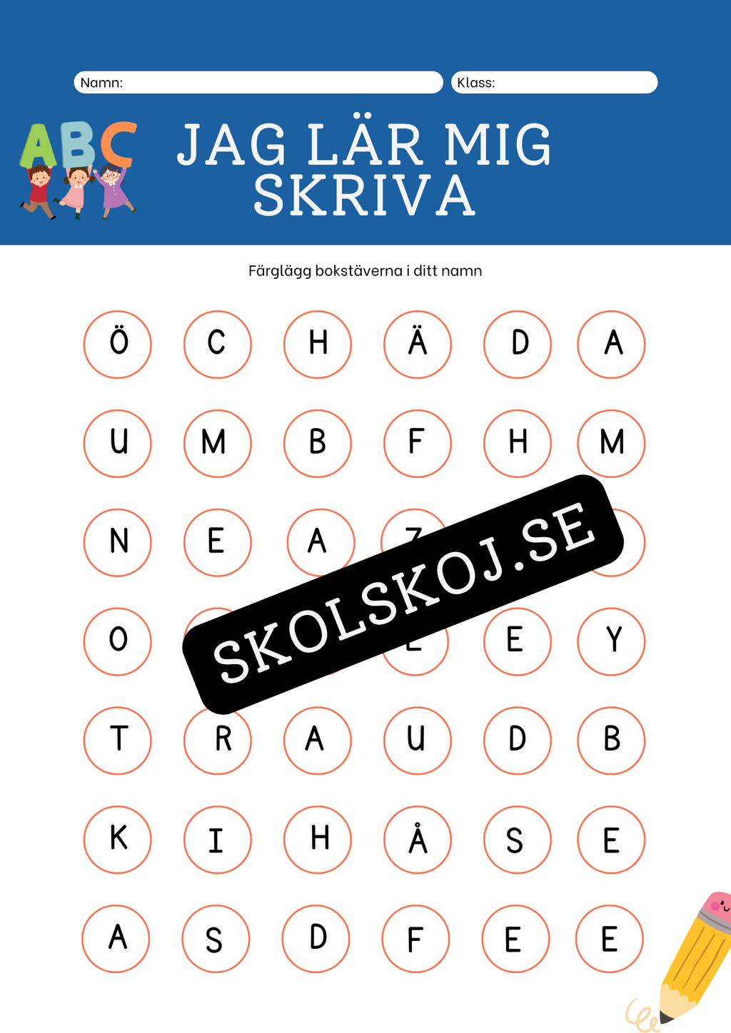 Jag lär mig skriva - ABC