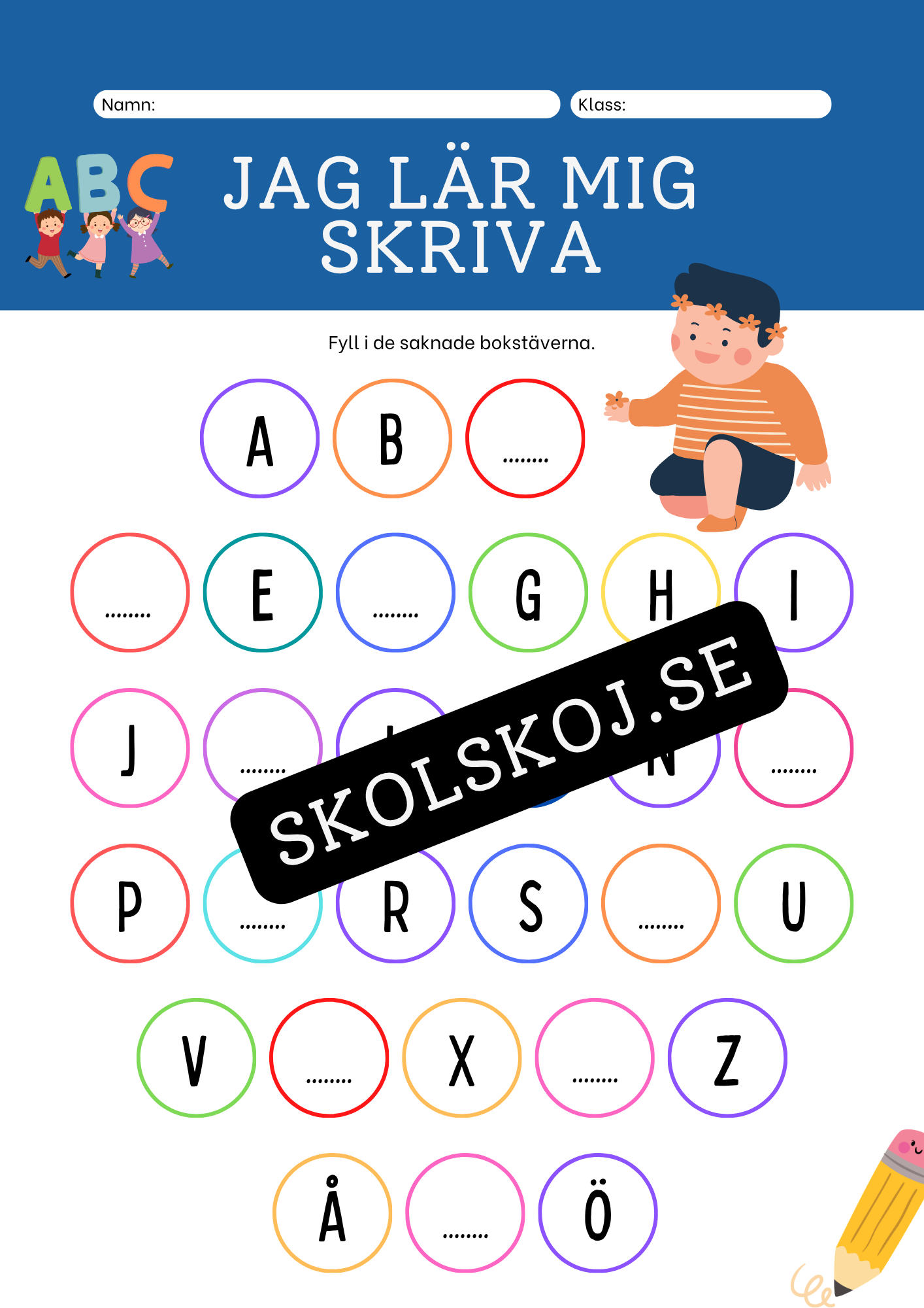 Jag lär mig skriva - ABC