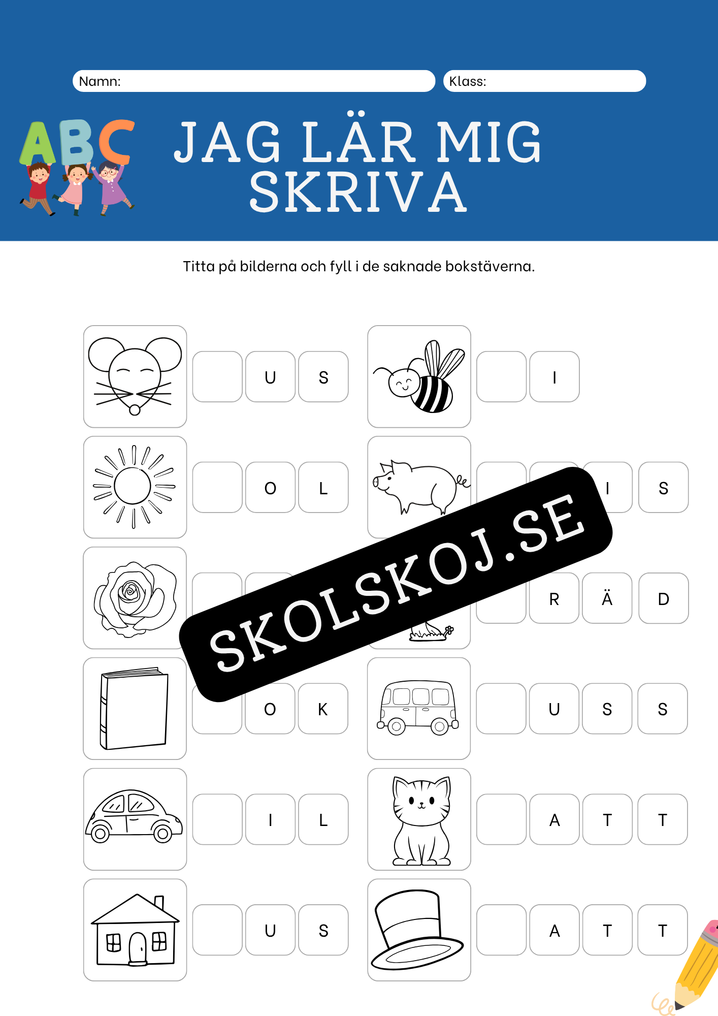 Jag lär mig skriva - ABC