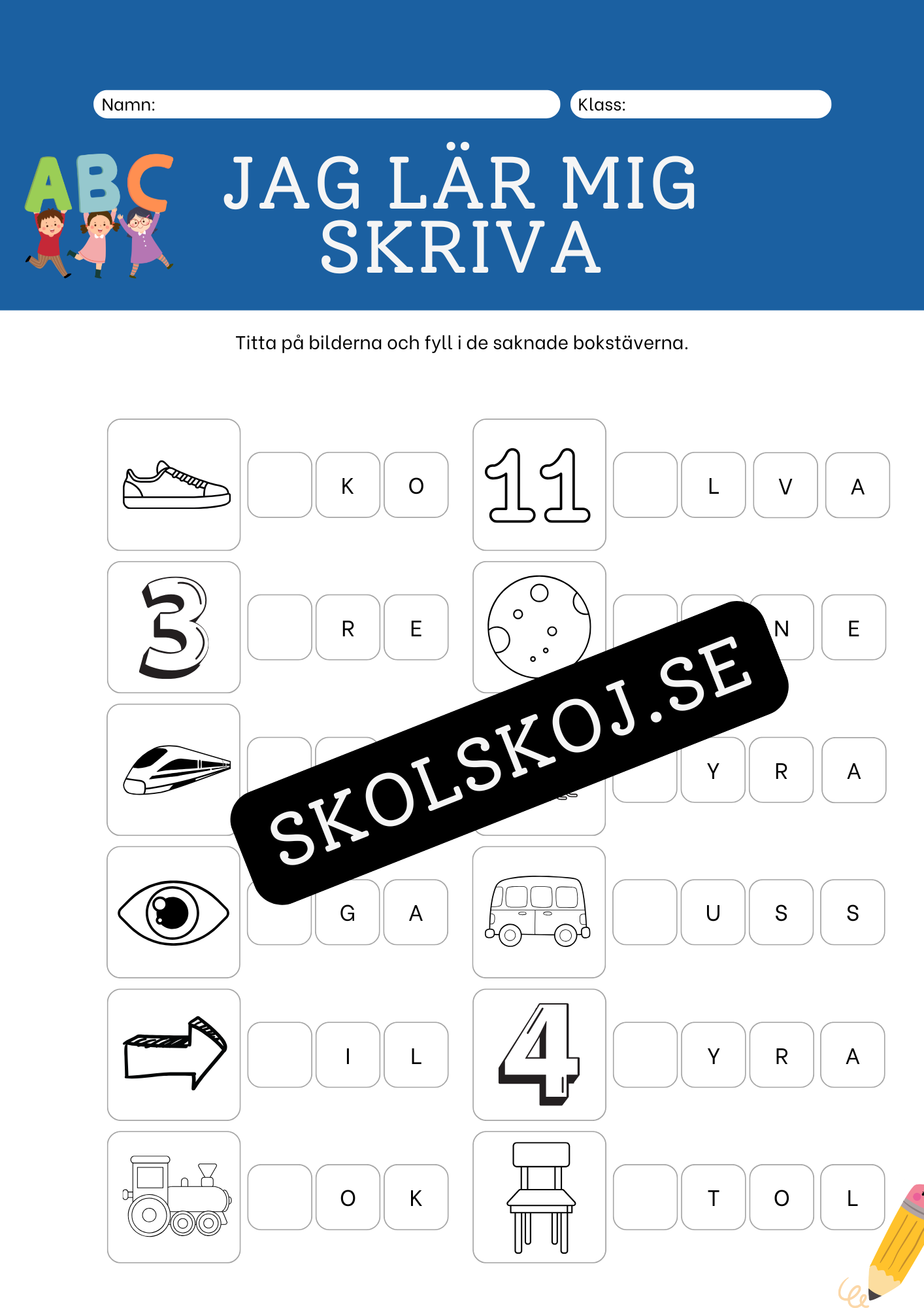 Jag lär mig skriva - ABC