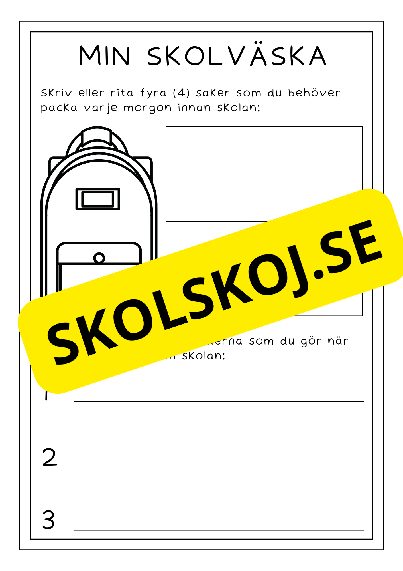Tillbaka till skolan - Häfte