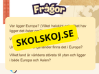 Världsdelar - Europa - Presentation och frågor
