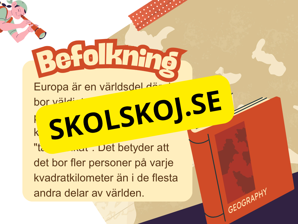 Världsdelar - Europa - Presentation och frågor