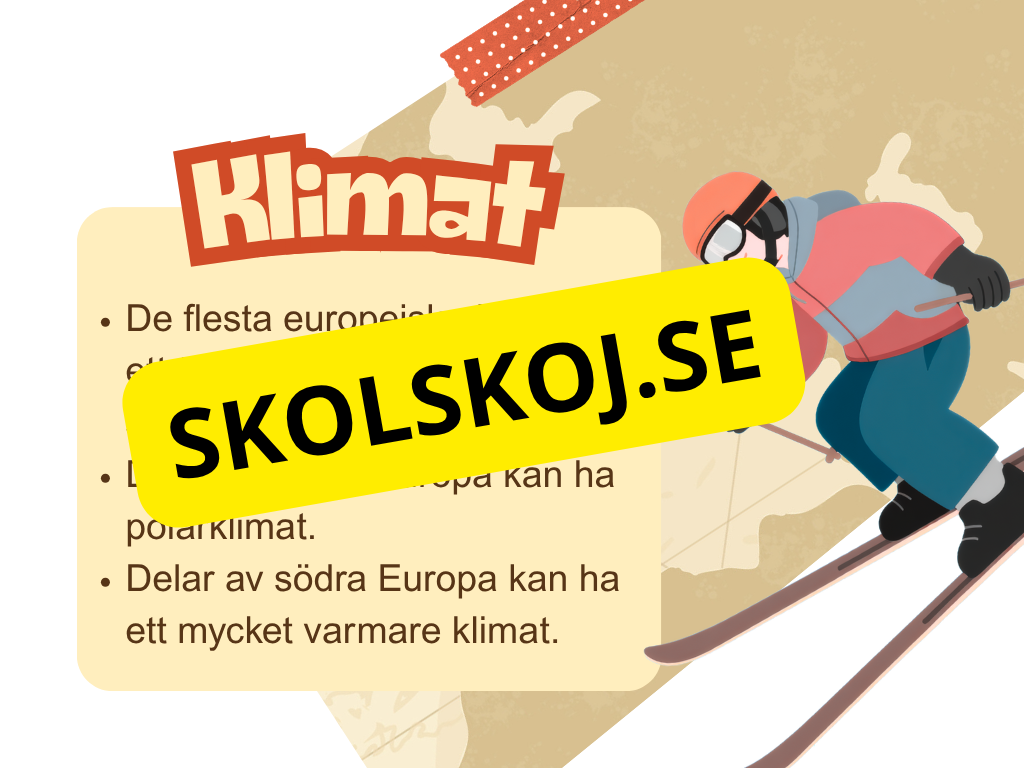 Världsdelar - Europa - Presentation och frågor