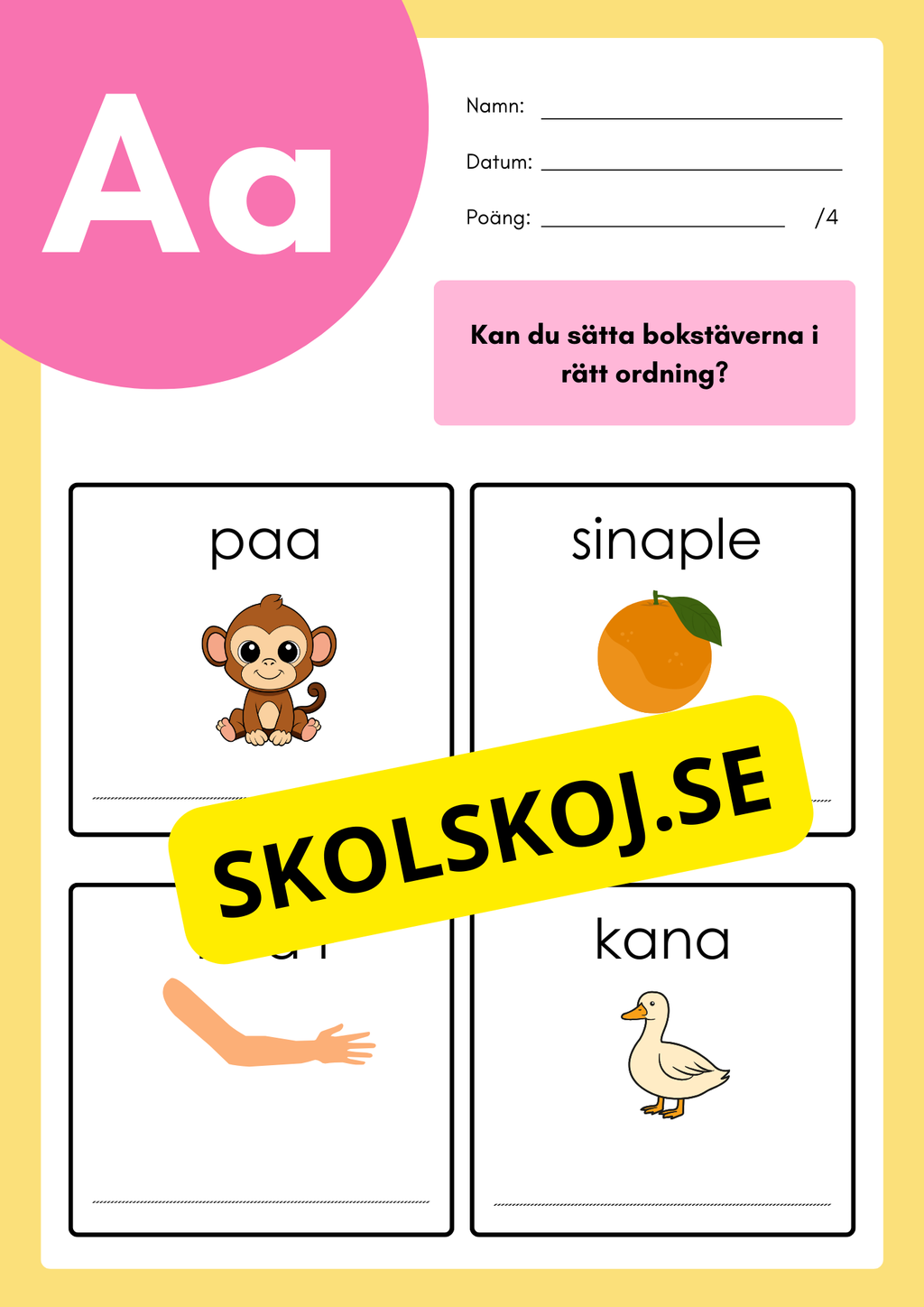 Alfabetet - Jag lär mig skriva