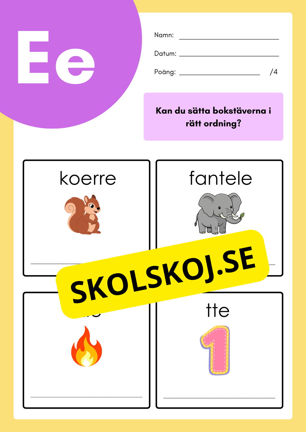 Alfabetet - Jag lär mig skriva