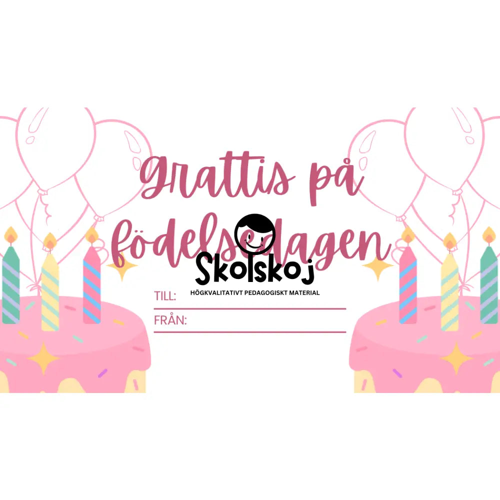 Grattis på födelsedagen - 11 kort - Powerpoint (redigerbar)