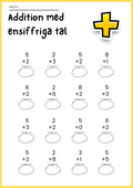Addition med ensiffriga tal - Häfte