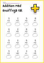 Addition med ensiffriga tal - Häfte