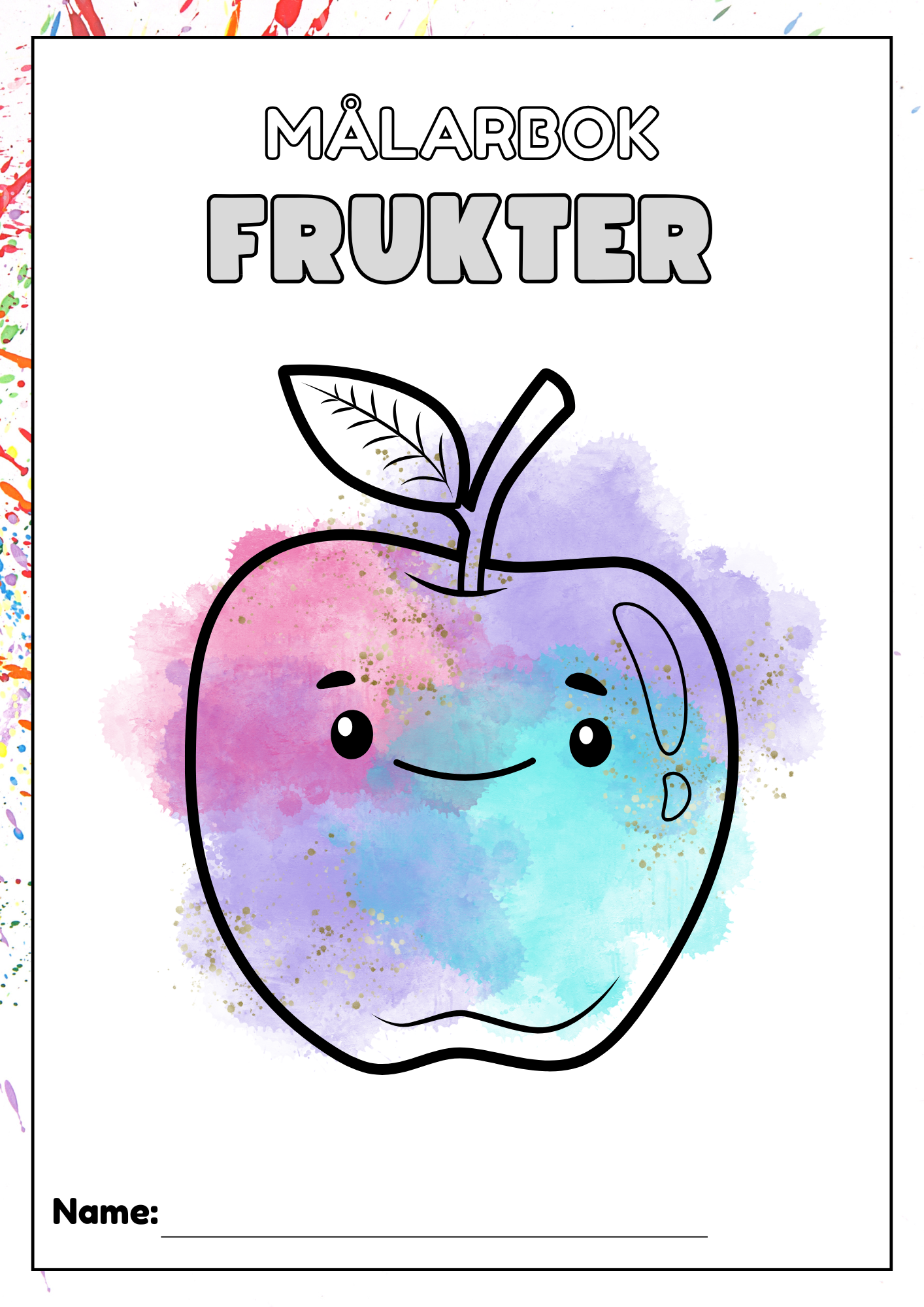 Målarbok - Frukter