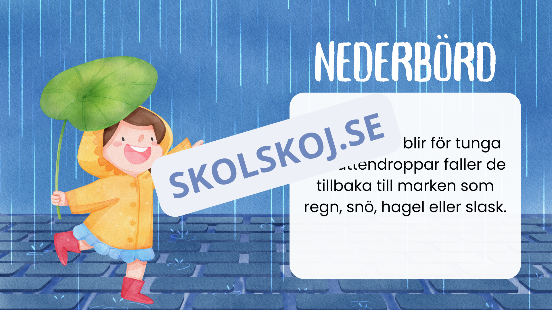 Vattnets kretslopp för små upptäckare + frågor