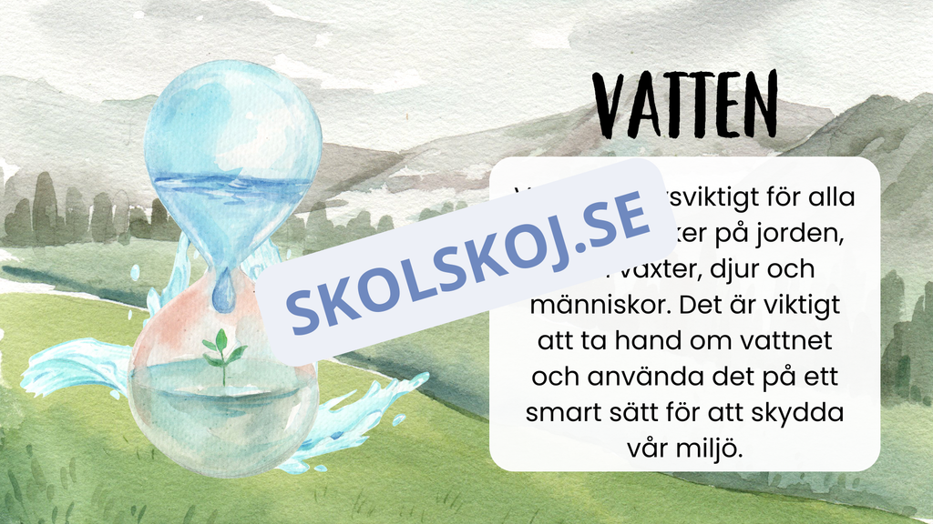 Vattnets kretslopp för små upptäckare + frågor