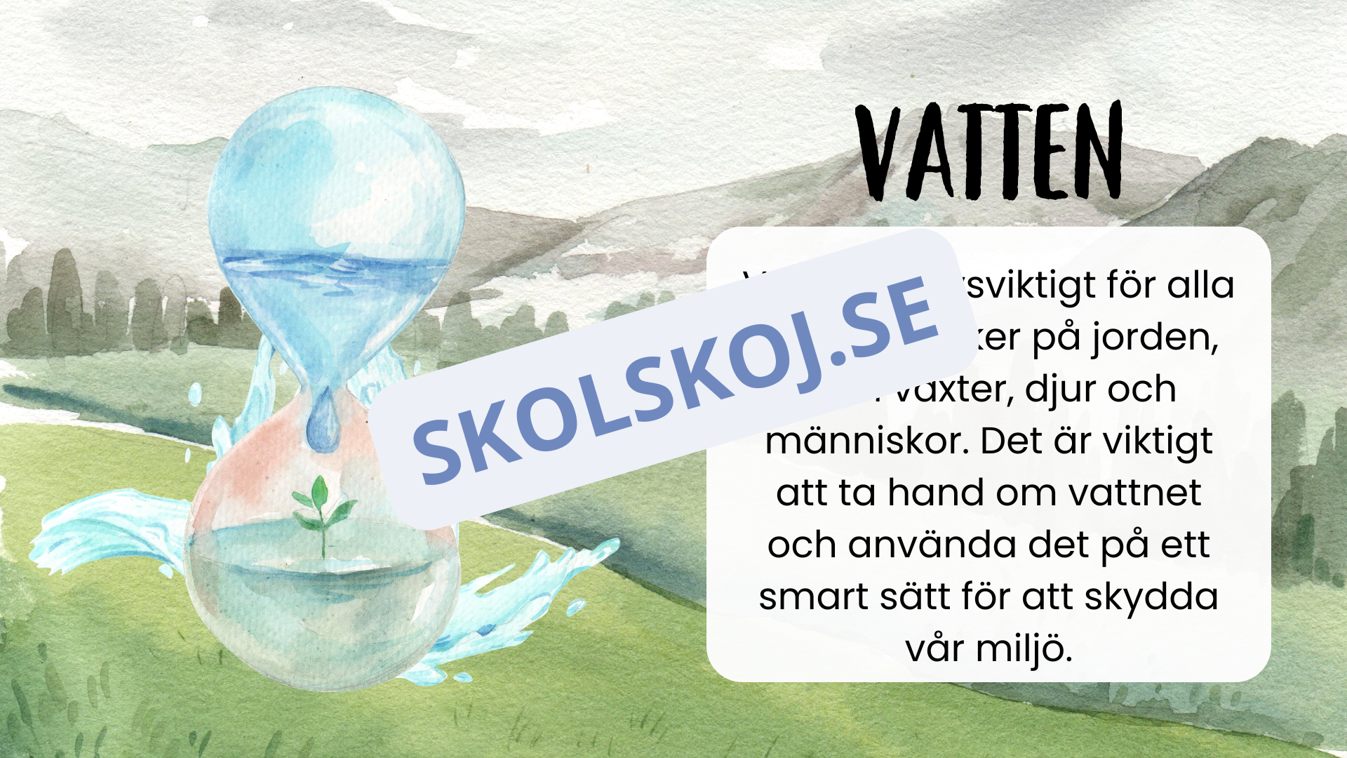 Vattnets kretslopp för små upptäckare + frågor