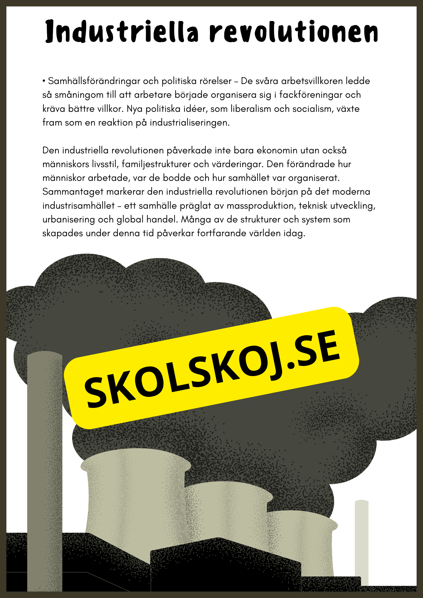 Industriella revolutionen - Årskurs 4 - 6