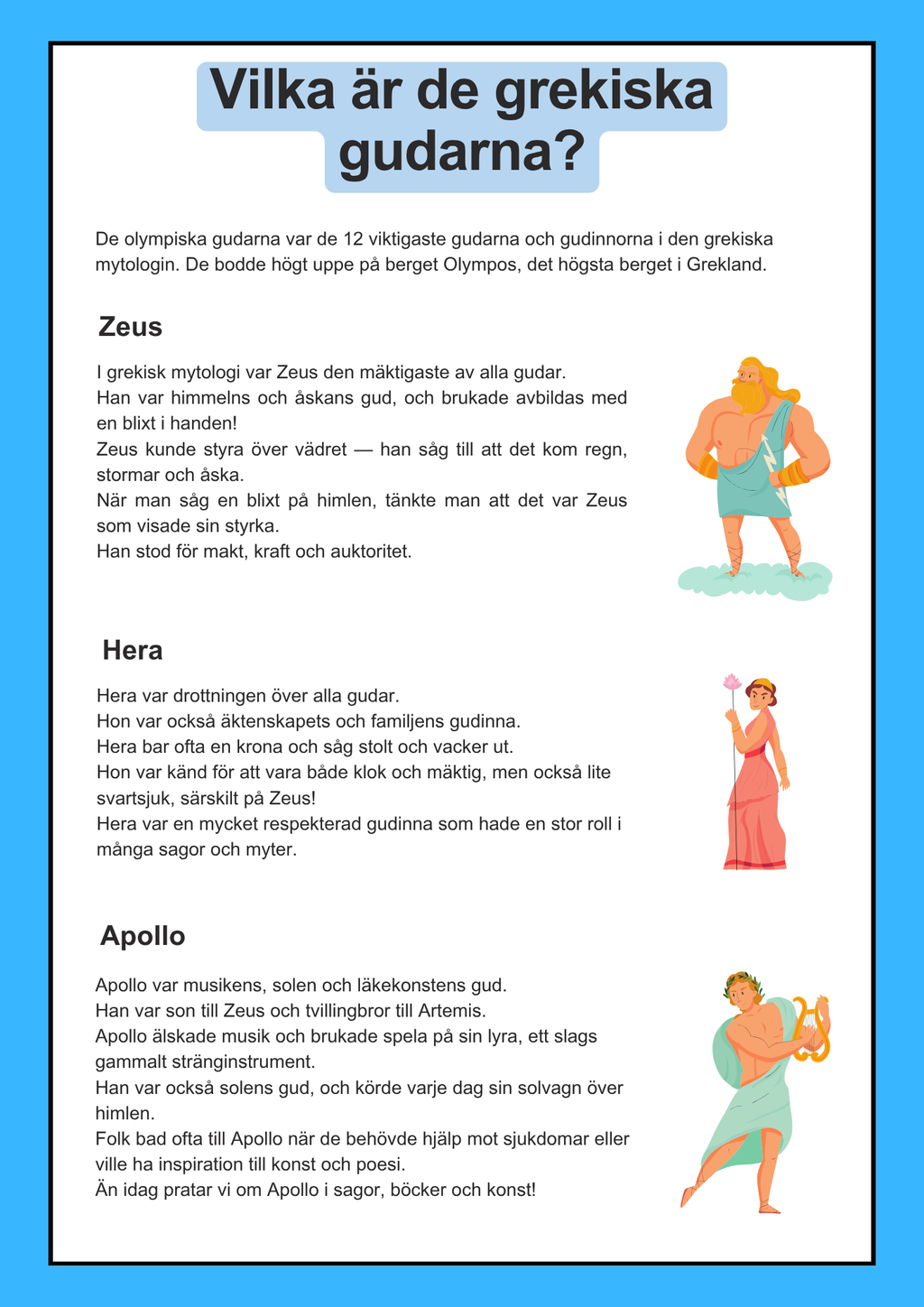 De grekiska gudarna - Häfte