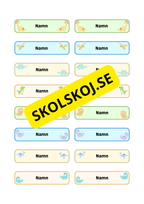 Namnlappar - Dinosaurier - Powerpoint