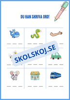 Du kan skriva ord