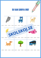 Du kan skriva ord