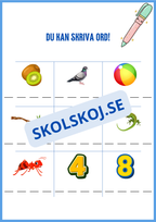 Du kan skriva ord