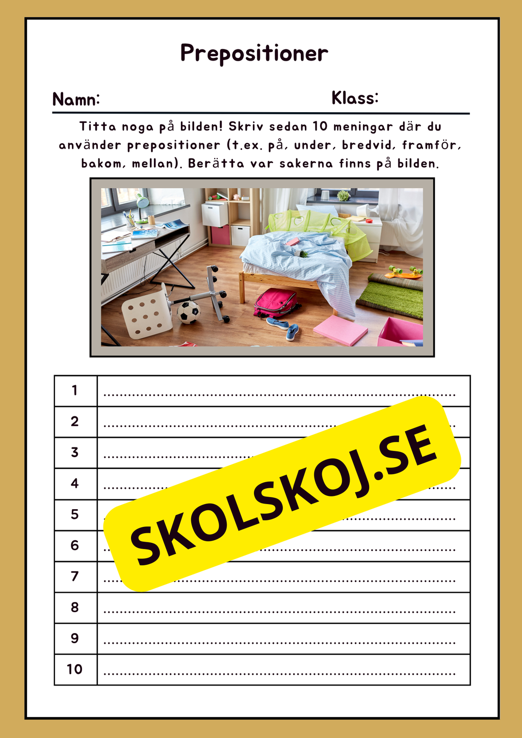Prepositioner - Häfte