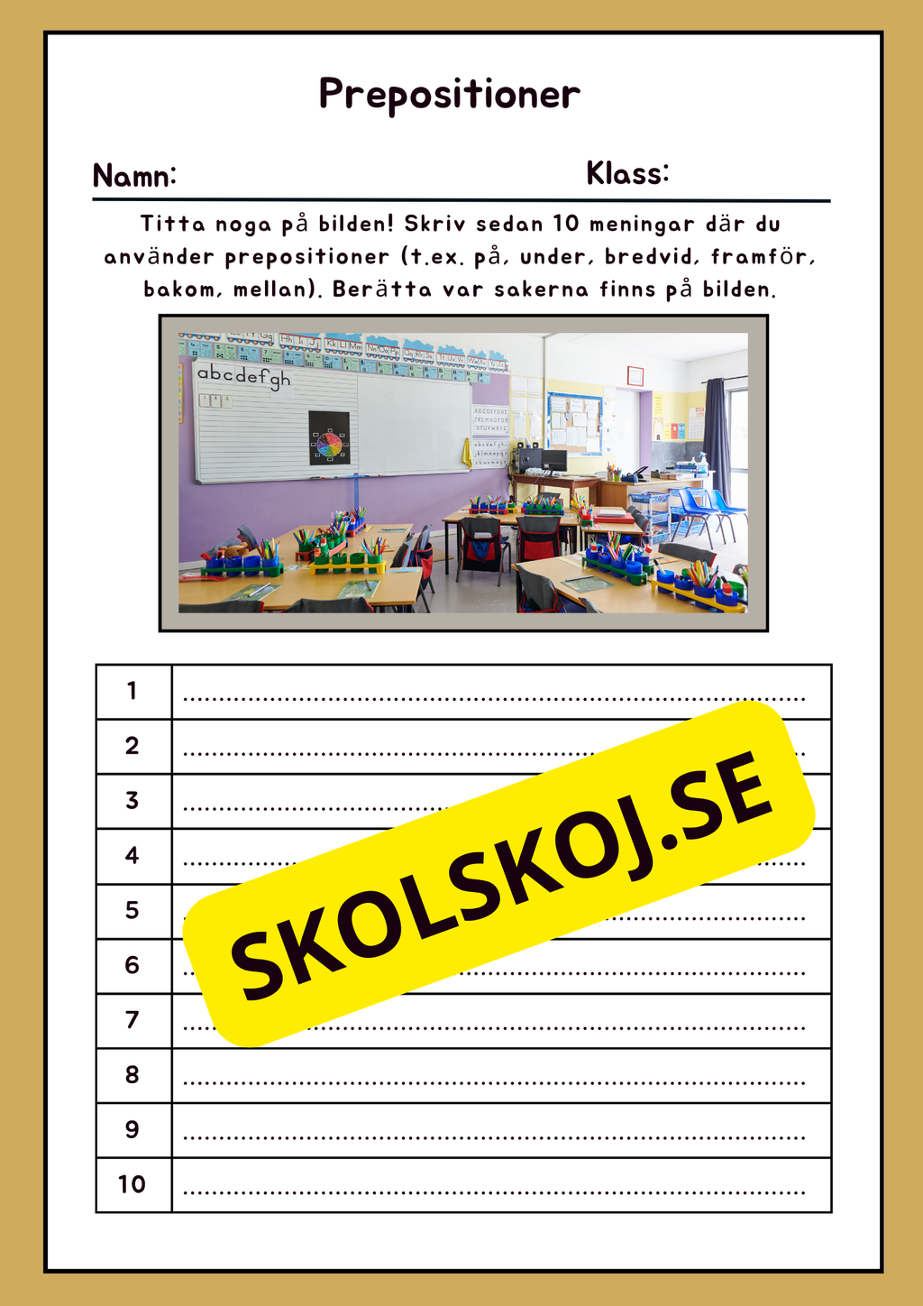 Prepositioner - Häfte