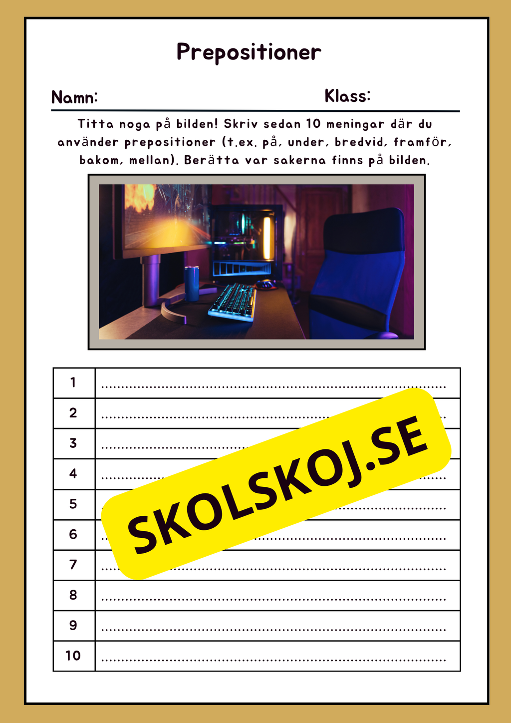Prepositioner - Häfte