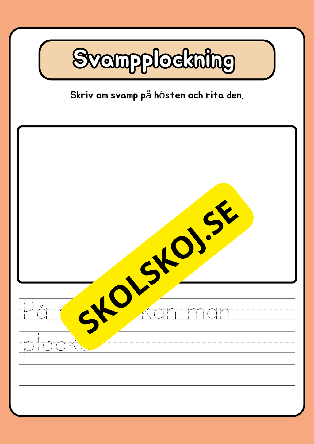 Höstskrivning och ritövningar