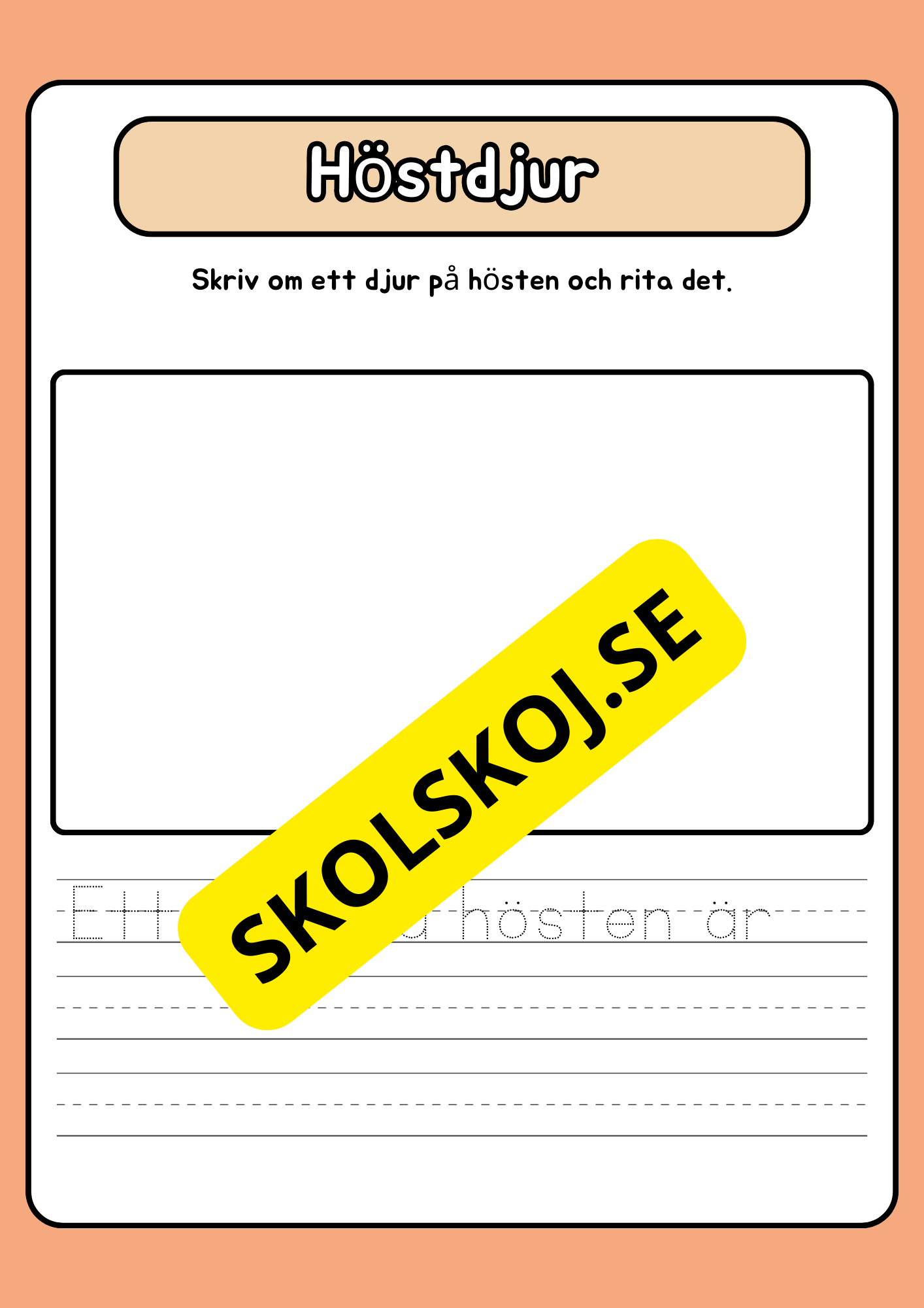 Höstskrivning och ritövningar