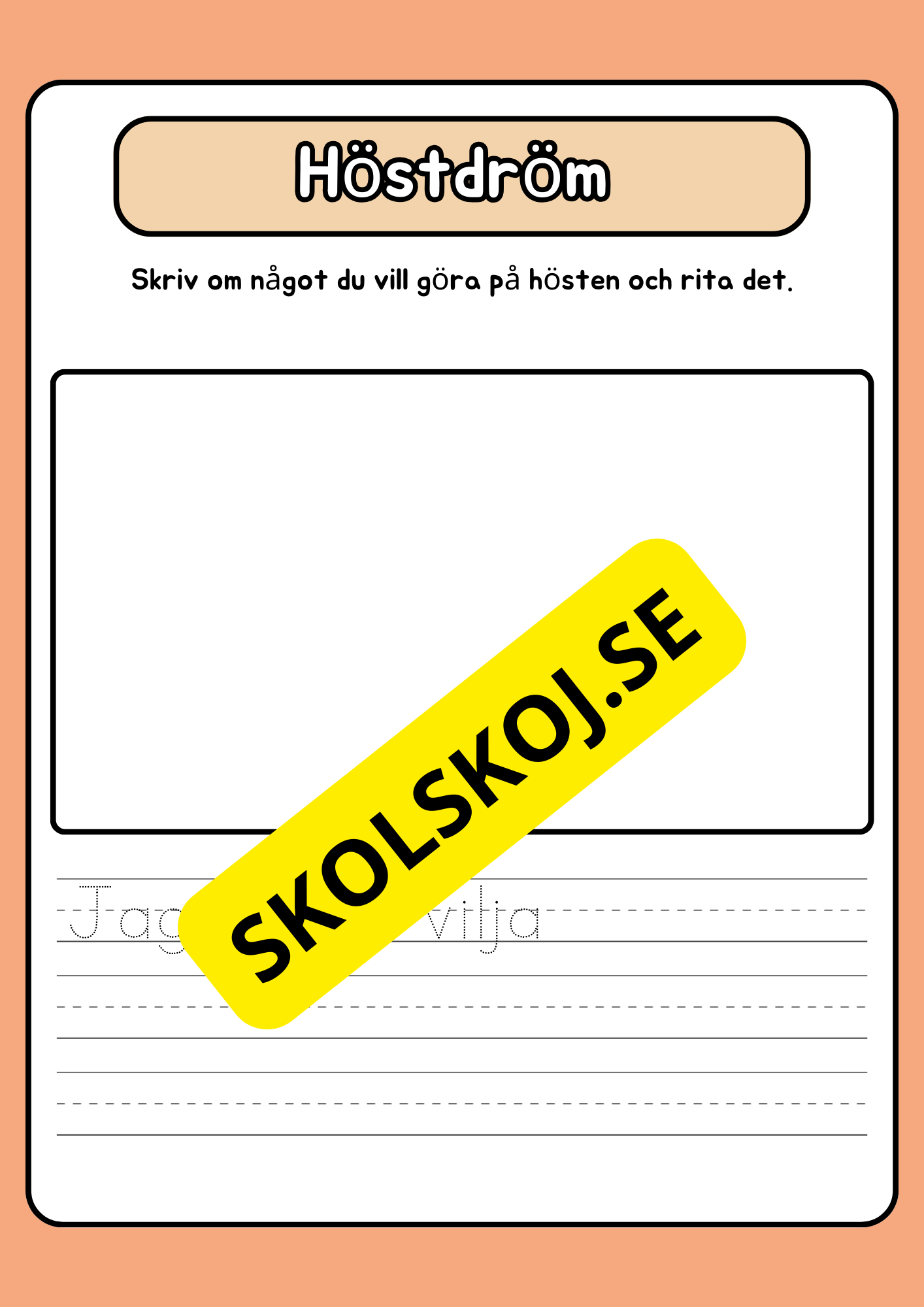 Höstskrivning och ritövningar