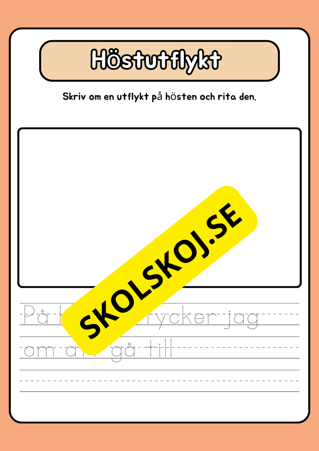 Höstskrivning och ritövningar