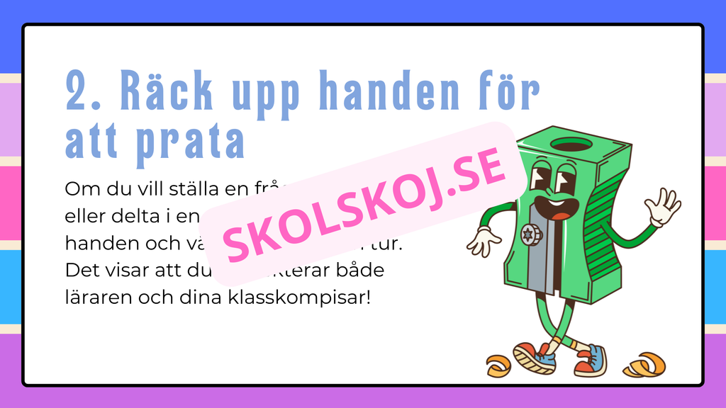 Klassrumsregler - De 5 stora