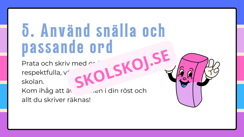 Klassrumsregler - De 5 stora