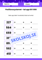 Positionssystemet - Tal upp till 1 000