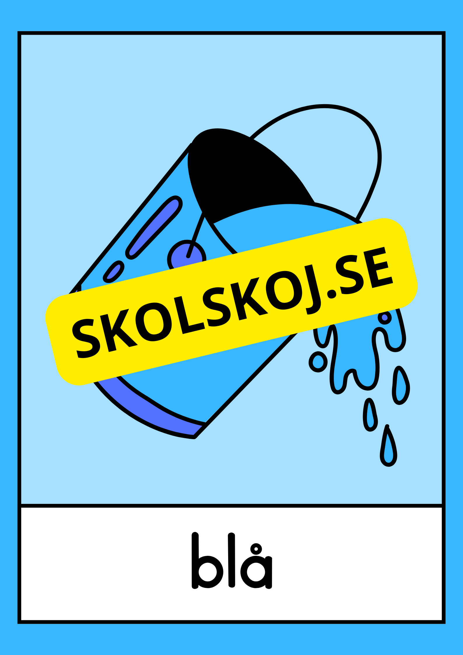 Väggkort - Färger - Storlek A3