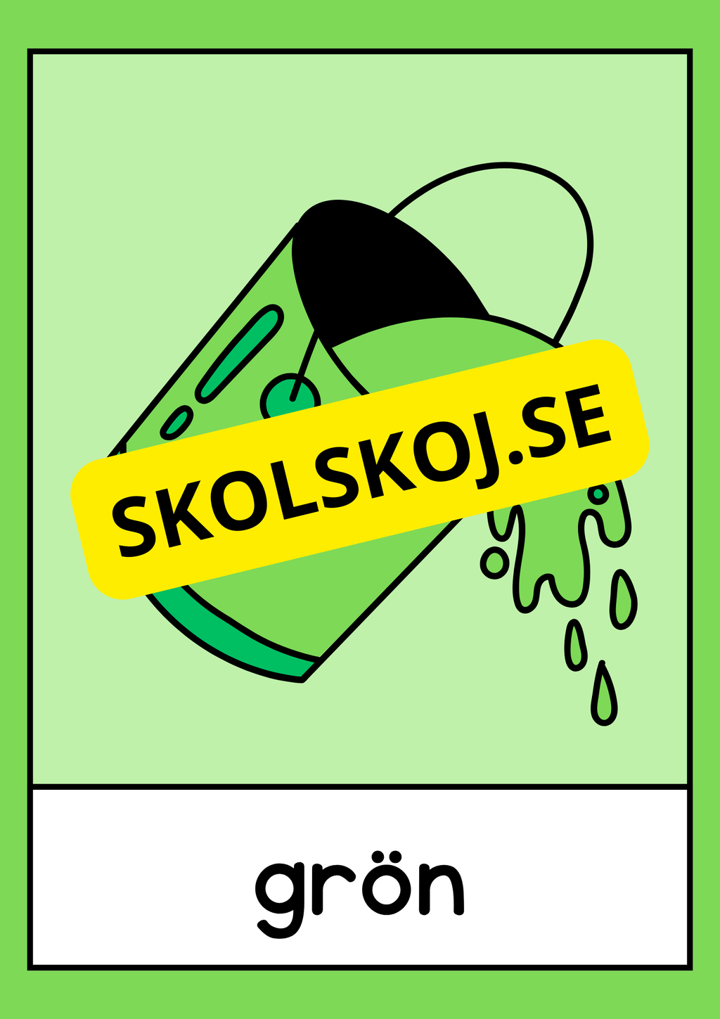 Väggkort - Färger - Storlek A3