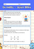 En andel - Olika bråk - Årskurs 4 - 6