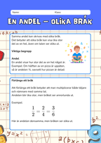 En andel - Olika bråk - Årskurs 4 - 6