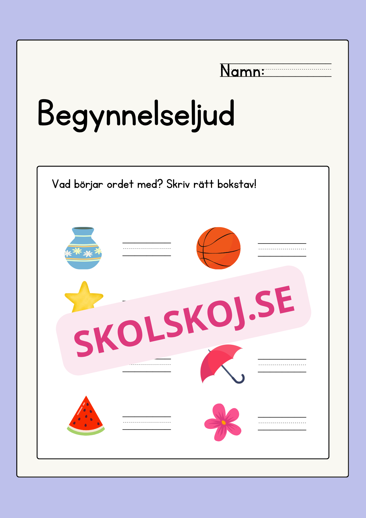 Begynnelseljud - Häfte