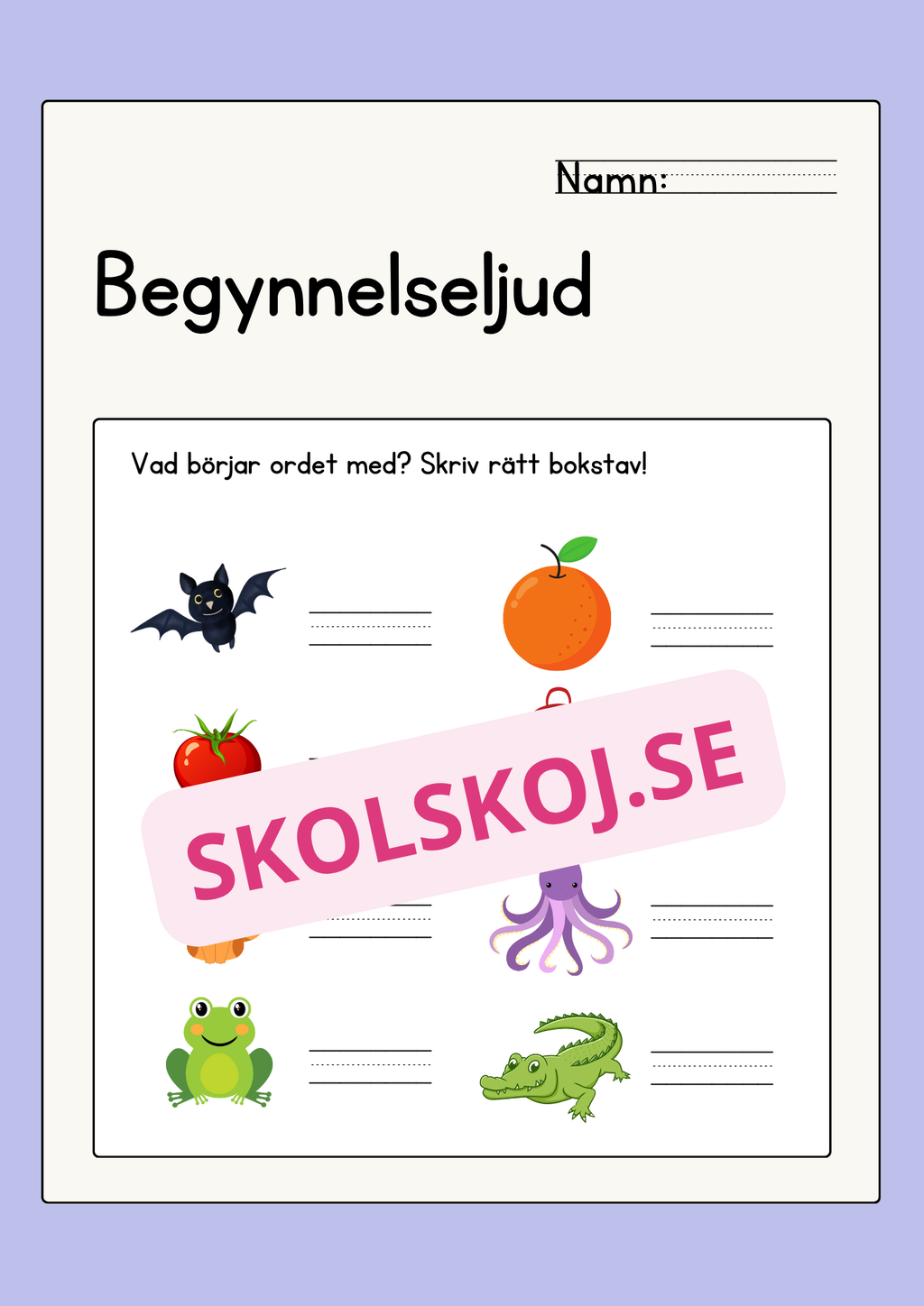 Begynnelseljud - Häfte